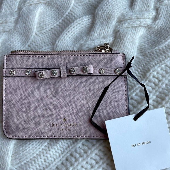 New - Kate Spade Jeweled Small Wallet Key/Coin - Picture 1 of 4
